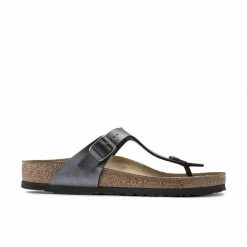 BIRKENSTOCK GIZEH BIRKO-FLOR LAMÉ BLACK