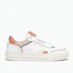 CRIME LONDON LOW TOP OFF COURT CORAL