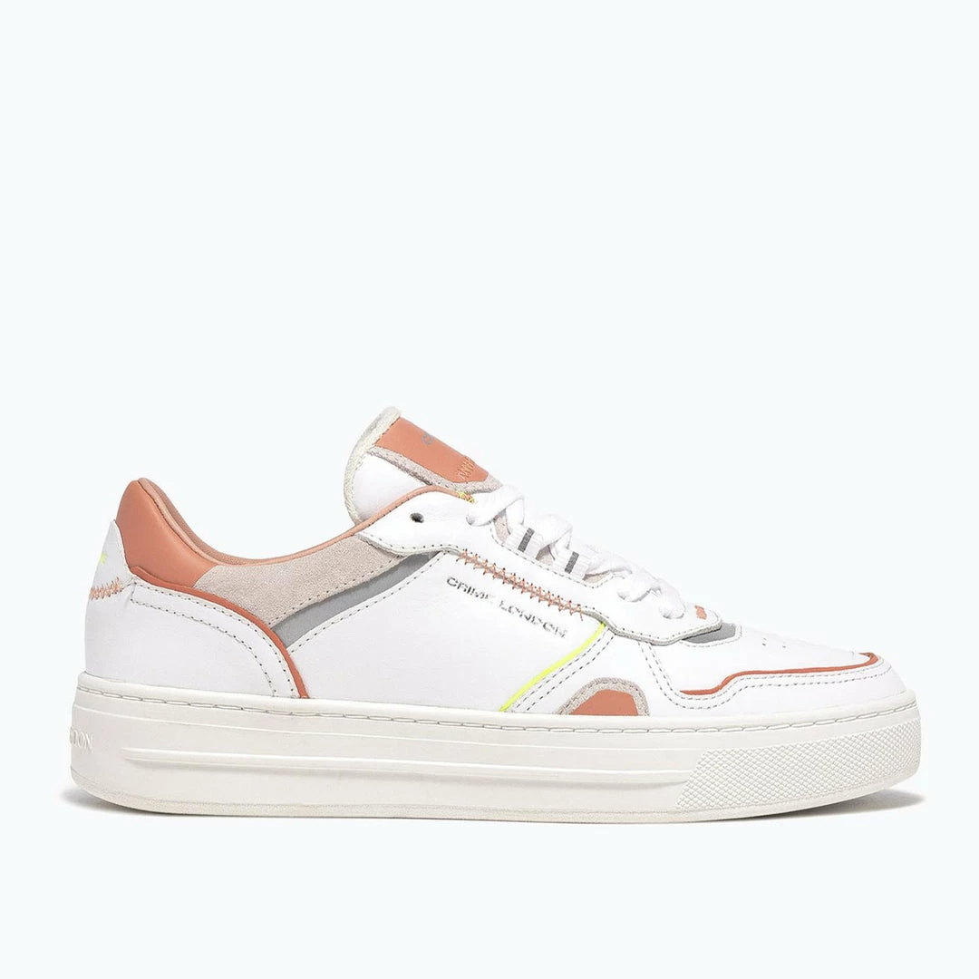 CRIME LONDON LOW TOP OFF COURT CORAL