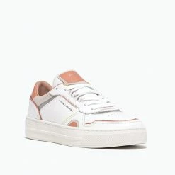 CRIME LONDON LOW TOP OFF COURT CORAL