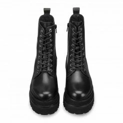 CULT GRETA 3236 MID W LEATHER BLACK BOOTS