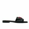 LOVE MOSCHINO HEART BLACK DETAIL FLAT