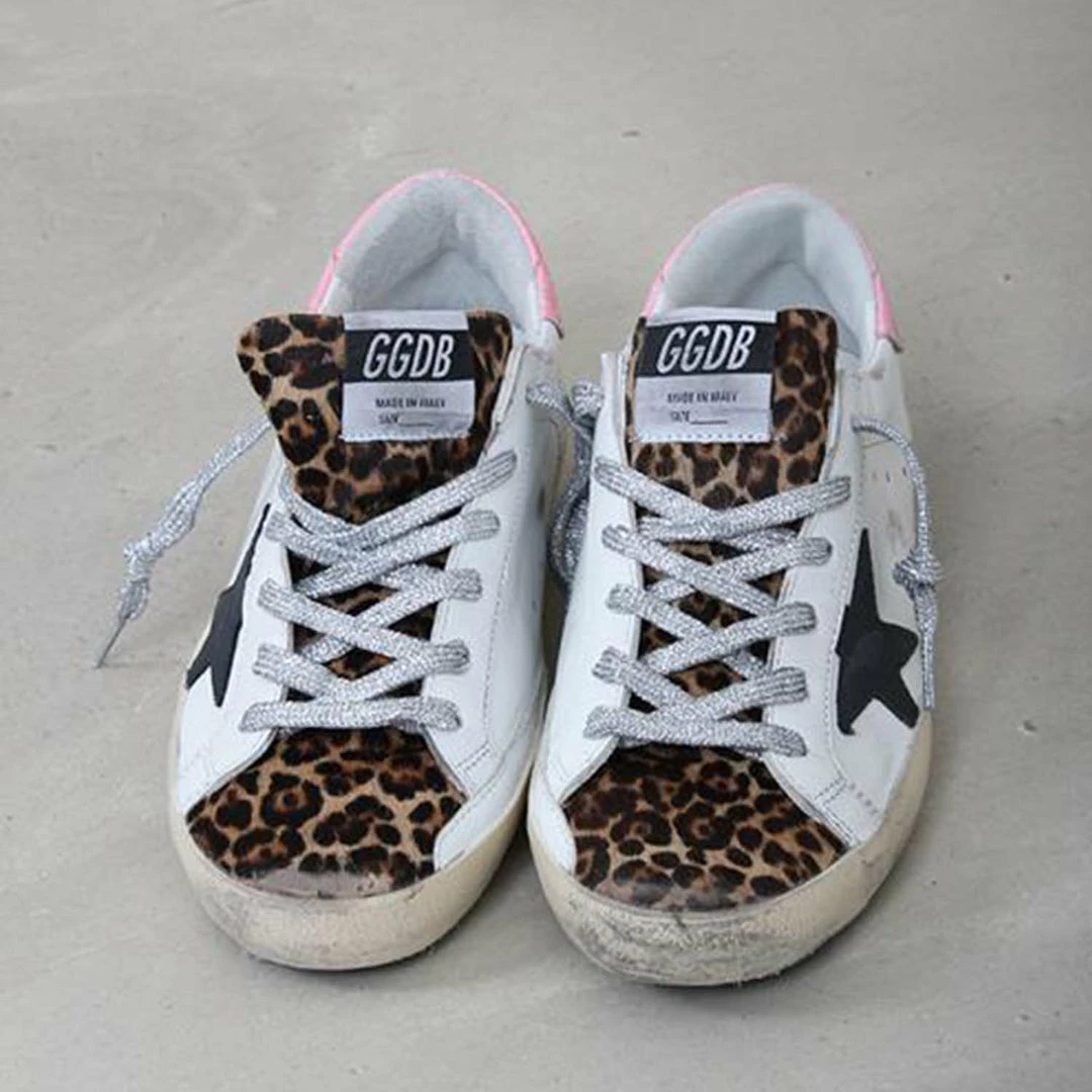 Golden Goose Deluxe Brand GOLDEN GOOSE SUPERSTAR WHITE LEOPARD HORSY PINK SNEAKER