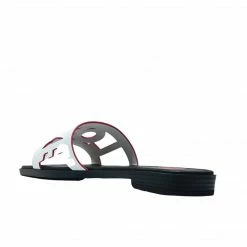 LOVE MOSCHINO CALF WHITE SLIPPERS