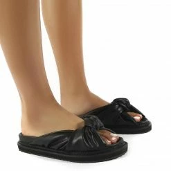 Como Store PUBLIC DESIRE BAY KNOT DETAIL SLIDE BLACK