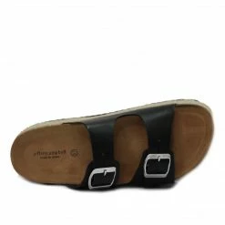 Jeffrey Campbell PLATFORM LEATHER BLACK SLIDE