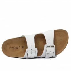 Jeffrey Campbell STUDDED LEATHER WHITE SLIDE