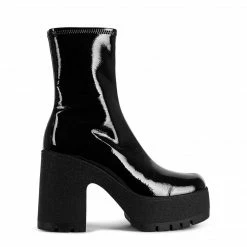 Jeffrey Campbell REFRESH-L CRINKLE PATENT BOOTS