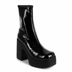 Jeffrey Campbell REFRESH-L CRINKLE PATENT BOOTS