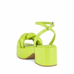JEFFREY CAMPBELL BRAIDED PLATFORM SANDAL GREEN