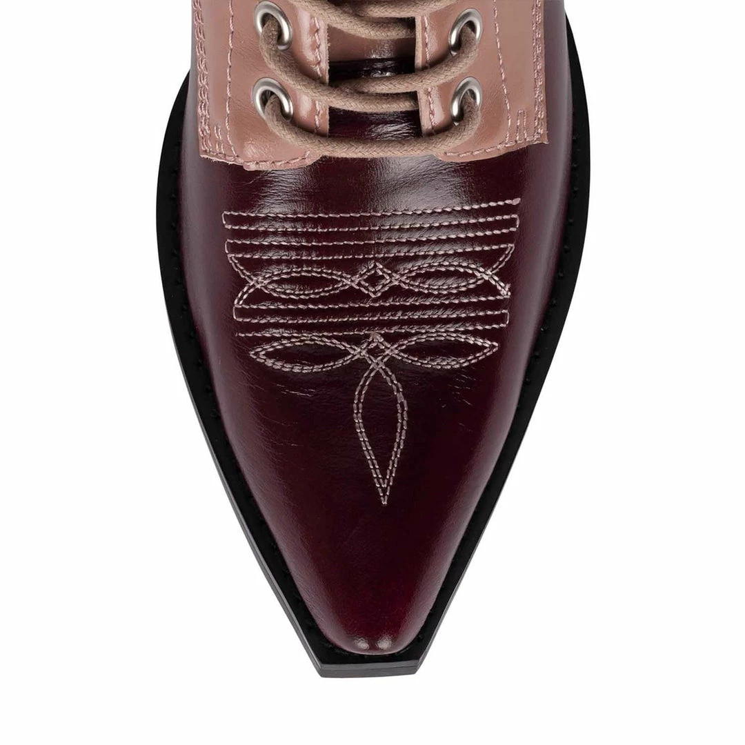 Jeffrey Campbell GITTY UP WINE / PINK BOOTS