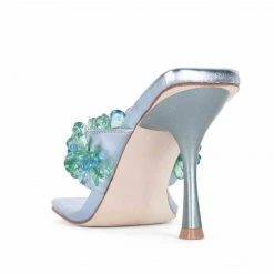 JEFFREY CAMPBELL GLIMMERY LIGHT BLUE BEADED SANDALS