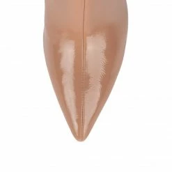 JEFFREY CAMPBELL GUILLO-2 DARK NATURAL PATENT BOOTS