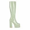 JEFFREY CAMPBELL KICKIN IT DOUBLE STACKED PLATFORM BOOTS MINT
