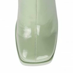 JEFFREY CAMPBELL KICKIN IT DOUBLE STACKED PLATFORM BOOTS MINT