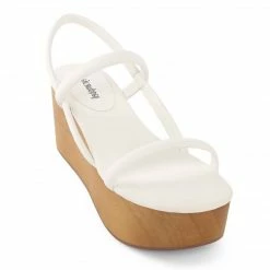 Jeffrey Campbell LINEAR WHITE PLATFORM WEDGE