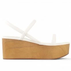 Jeffrey Campbell LINEAR WHITE PLATFORM WEDGE