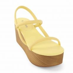 JEFFREY CAMPBELL LINEAR YELLOW PLATFORM WEDGE