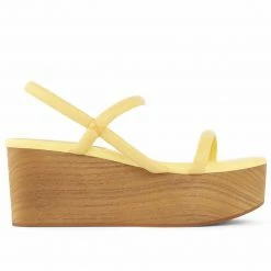 JEFFREY CAMPBELL LINEAR YELLOW PLATFORM WEDGE