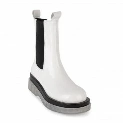 Jeffrey Campbell TANKED-CB PATENT WHITE BOOTS