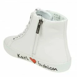 KARL LAGERFELD SKOOL WHITE HI TOP SNEAKER