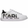 KARL LAGERFELD KAPRI LOGO TRAINERS WHITE BLACK
