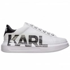 KARL LAGERFELD KAPRI LOGO TRAINERS WHITE BLACK