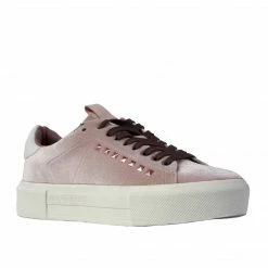KENDALL + KYLIE TAREN VELVET PINK SNEAKER