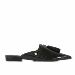 KENDALL + KYLIE CARA COBRA BLACK MULE