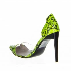 KENDALL + KYLIE MINT NEON LIME / CLEAR PUMPS