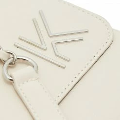 KENDALL + KYLIE SILVA OFF WHITE SHOULDER BAG