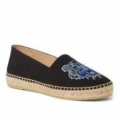 KENZO CANVAS BLUE TIGER ESPADRILLES BLACK
