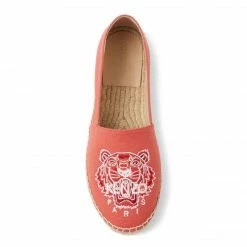Como Store KENZO CANVAS TIGER ESPADRILLES RED ORANGE