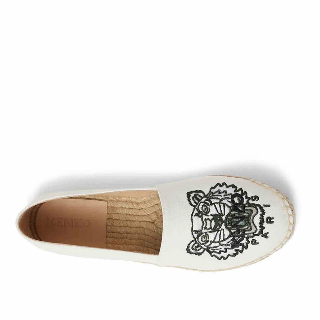 KENZO CANVAS TIGER ESPADRILLE WHITE