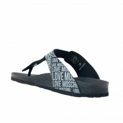 LOVE MOSCHINO LOGO PRINT FLIP-FLOPS