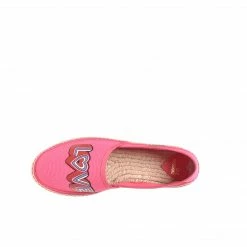 LOVE MOSCHINO FUSCHIA LOVE-PRINT ESPADRILLE