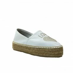 LOVE MOSCHINO PU ESPADRILLES WHITE