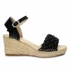 MACARENA INES 10 BLACK WEDGE SANDALS