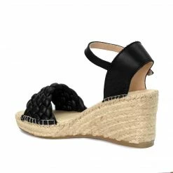 MACARENA INES 10 BLACK WEDGE SANDALS