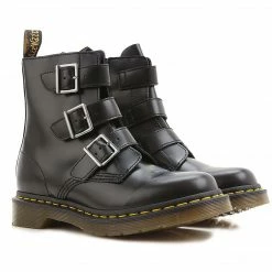 DR. MARTENS BLAKE BLACK LEATHER BOOTS