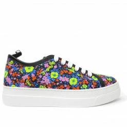 Como Store MSGM Black Floral Sneakers Women