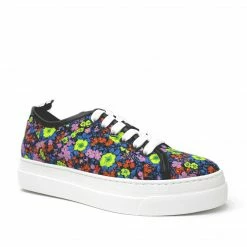 Como Store MSGM Black Floral Sneakers Women