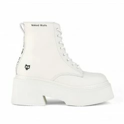 NAKED WOLFE MAYFAIR WHITE BOOTS