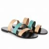 Como Store Women NICOLAS LAINAS ANDROS NUDE BLACK EDITION SANDALS