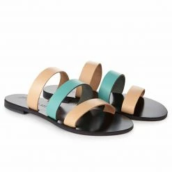 Como Store Women NICOLAS LAINAS ANDROS NUDE BLACK EDITION SANDALS