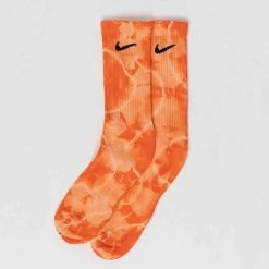 Nike Customized NIKE ORANGE EXPRESS TIE DYE SOCKS
