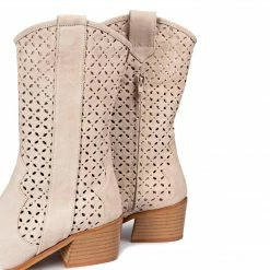 POPA NURIA BEIGE SERRAJE BOOTS