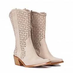 POPA NURIA BEIGE SERRAJE BOOTS