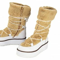 POPA APRES SKI LEATHER WHITE BOOTS