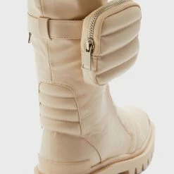 PUBLIC DESIRE DECADE BONE KNEE BOOTS